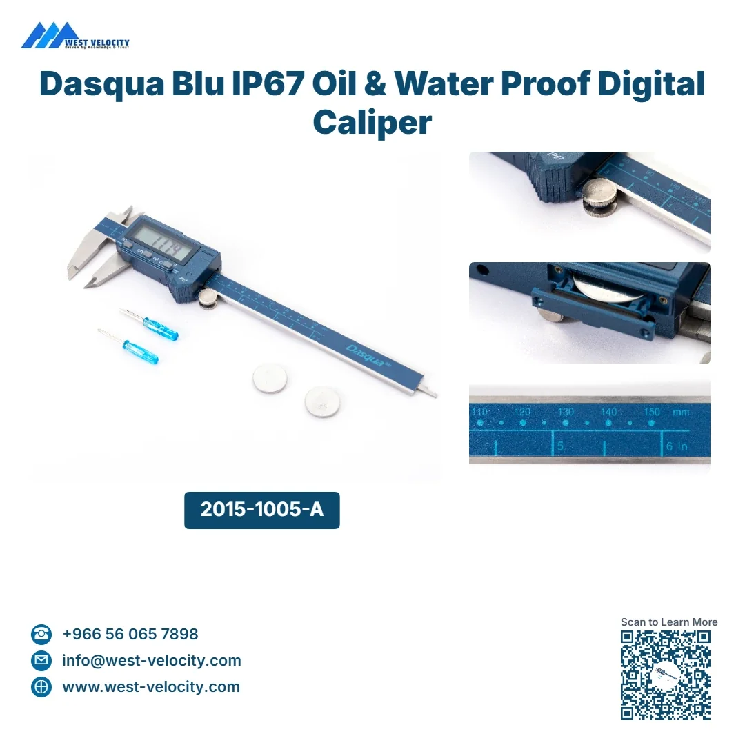 Dasqua Blu IP67 Oil & Water Proof Digital Caliper - Dasqua - SKU: 2015-1005-A