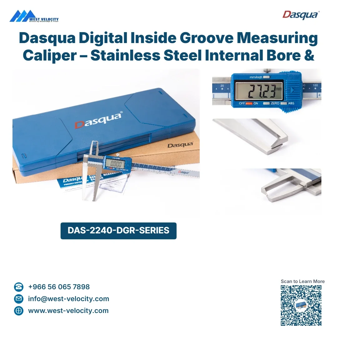 Dasqua Digital Inside Groove Measuring Caliper – Stainless Steel Internal Bore & Groove Diameter Gauge - Dasqua - SKU: 2240-0025