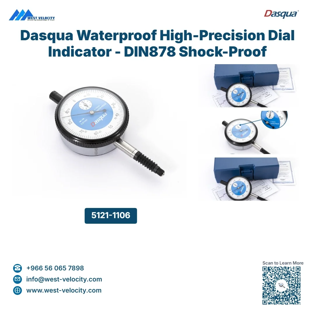 Dasqua Waterproof High-Precision Dial Indicator - DIN878 Shock-Proof Measuring Tool - Dasqua - SKU: 5121-1106