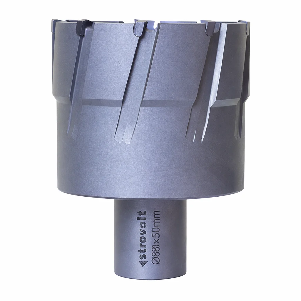 Strovolt 80mm x 50mm TCT Annular Core Cutter Industrial Tungsten Carbide Tipped Mag Drill Bit Heavy-Duty Hole Saw for Stainless Steel, Rail & Hardox STRO788050 - strovolt - SKU: STRO788050 - Available in Saudi Arabia