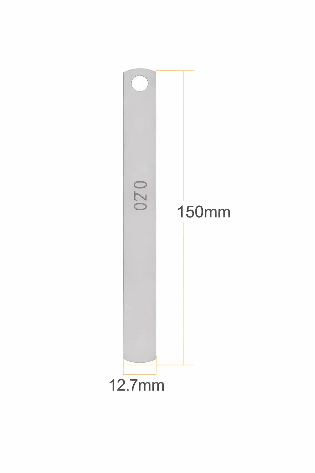 STROVOLT Precision Feeler Gauge Strip 0.20mm – 150mm x 12.7mm Stainless Steel Shim Blade - strovolt - SKU: STV-FGS-020-150