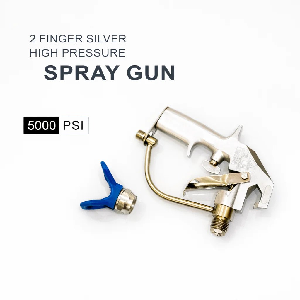 Strovolt 2 Finger Silver High Pressure Spray Gun 5000 PSI – Industrial Grade - strovolt - SKU: SV-HPG-5000-2F-SL